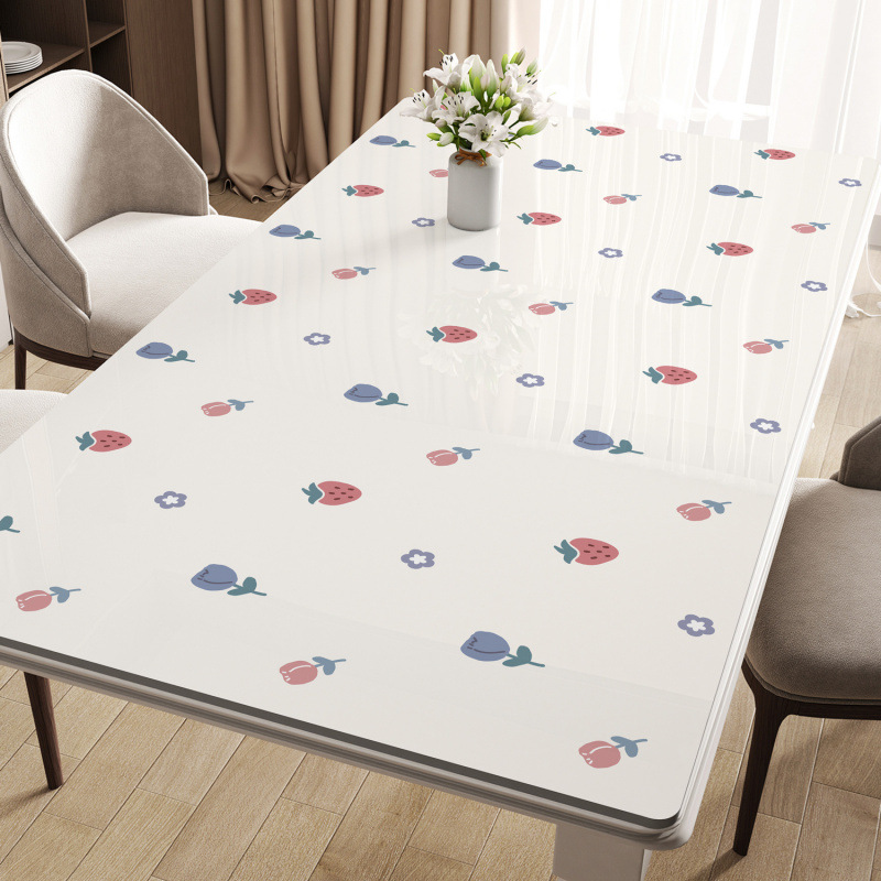 Tablecloth wash-free waterproof, oil-proof and scalding-proof soft glass table mat coffee table tablecloth desktop 6JXA01