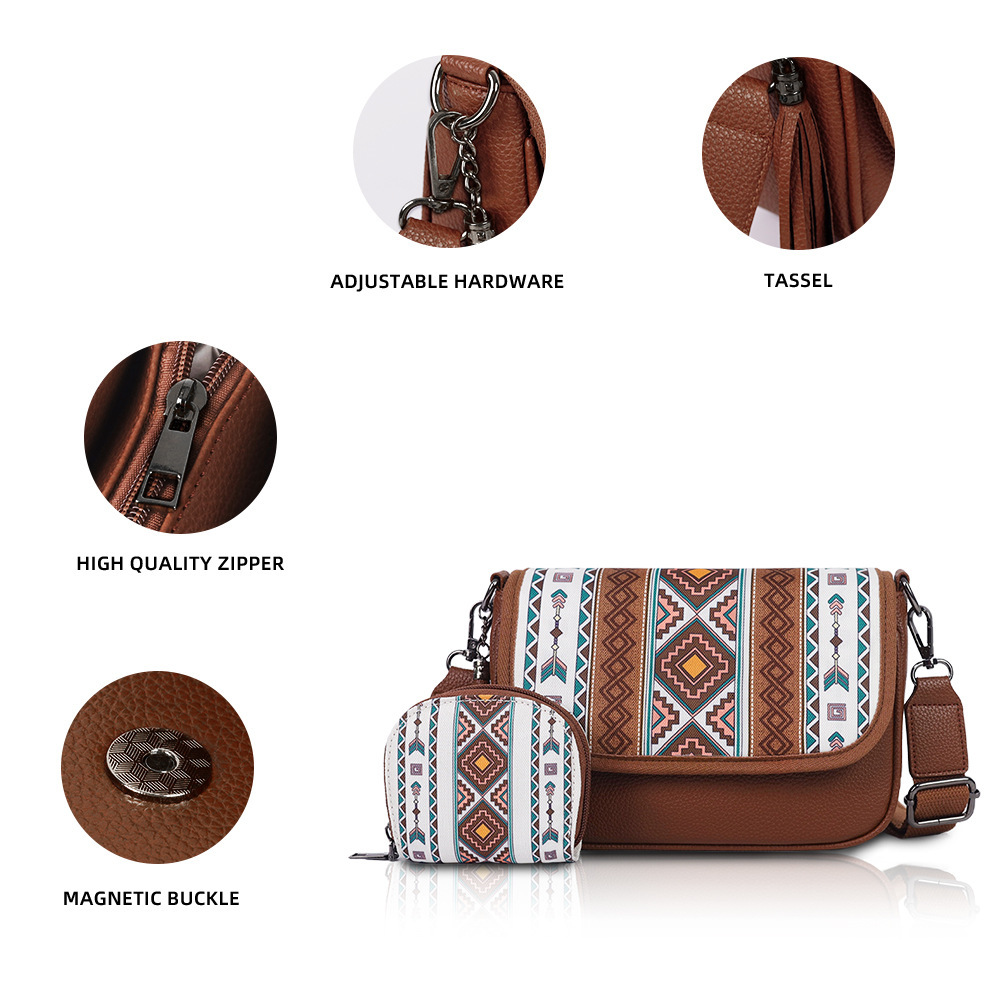 2025S New Model Trendy New Bohemian Ethnic Style Su Zi Mother Fashion Commuter Single Shoulder Crossbody Bag