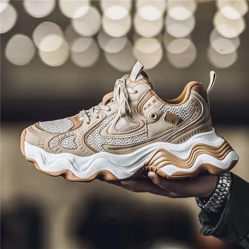 Designer Shoes Men's Brand Couple Walking Men's Designer Thick Soled Mesh Breathable Breadcrumbs Women's Casual Sports Shoes Tire Shoes