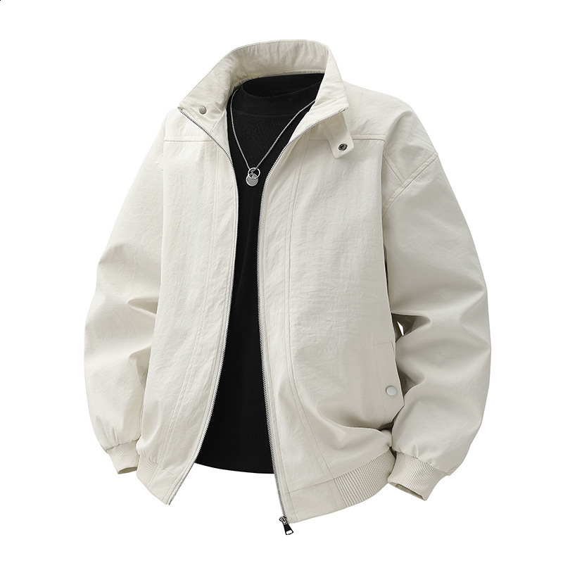 Mens new mens jacket trendy brand casual workwear stand collar pilot jacket plus mens jacket - view 5