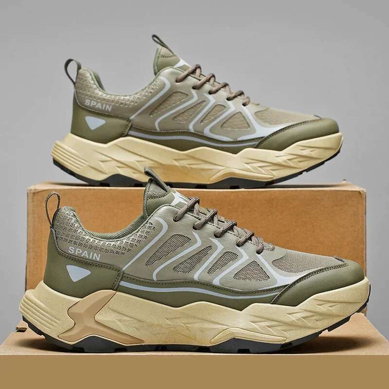 Designer Shoes Thick Soled Breathable Anti Slip Sports Shoes 2025 Spring Men's Hiking And Mountaineering Casual Shoes Fashionable And Comfortable