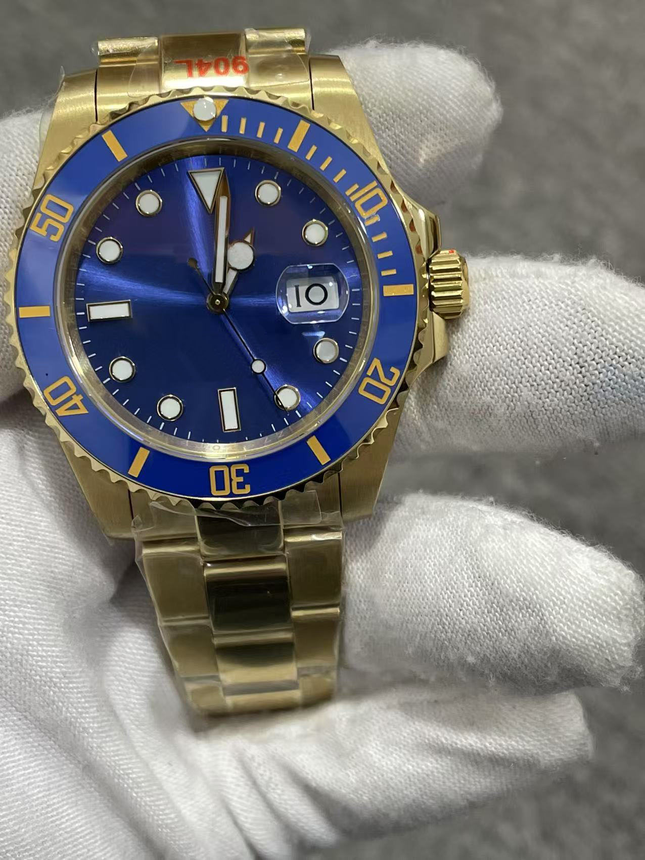 Super U1 ST9 Upgrade Gold Mens Watch Automatic Mechanical Movemenrt Sapphire Glass Ceramic Bezel Stainless steel Glide Lock Men Wristwatches