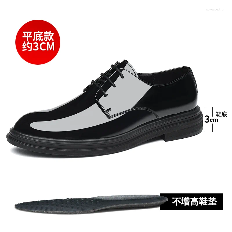 Shoes Mens Casual Patent Leather Dress Shoes: Hot Shiny Autumn Business Formal Wear 2025 :