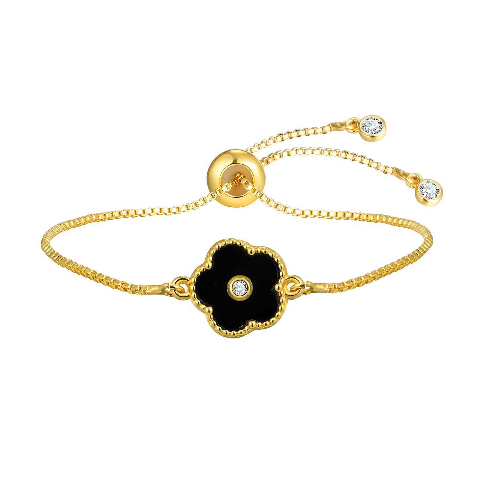 Prjewel Dainty Lucky Charm Bracelet Elegant Jewelry StainlESS Steel Colored Wer Wristband Zircon Tail Chain BraceletT250331