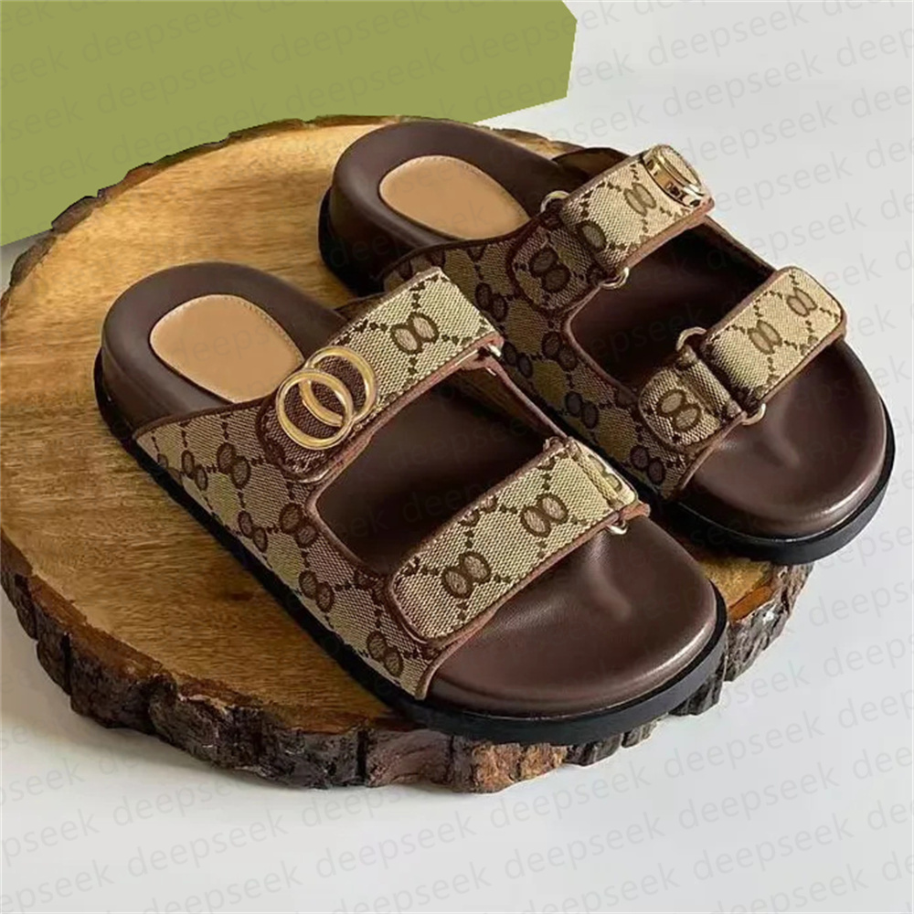 Designer slippers Designer sandals Platform slippers thick sandal women men slides sandals summer Flat Sandals Beach comfort shoes classic sandals 35-45 1a