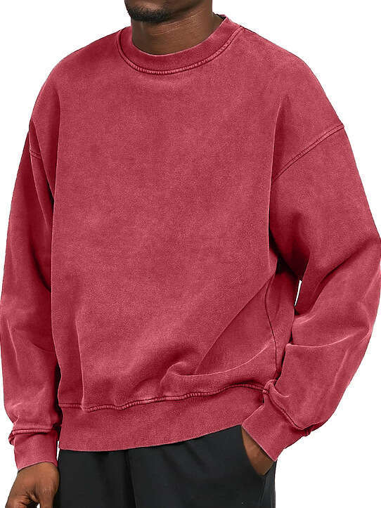 Heavy duty Thick Stir fried wer Round Neck Loose Shoulder Sleeve Men's Sweatshirt 2025 New Casual Versatile Fashion Clothing
