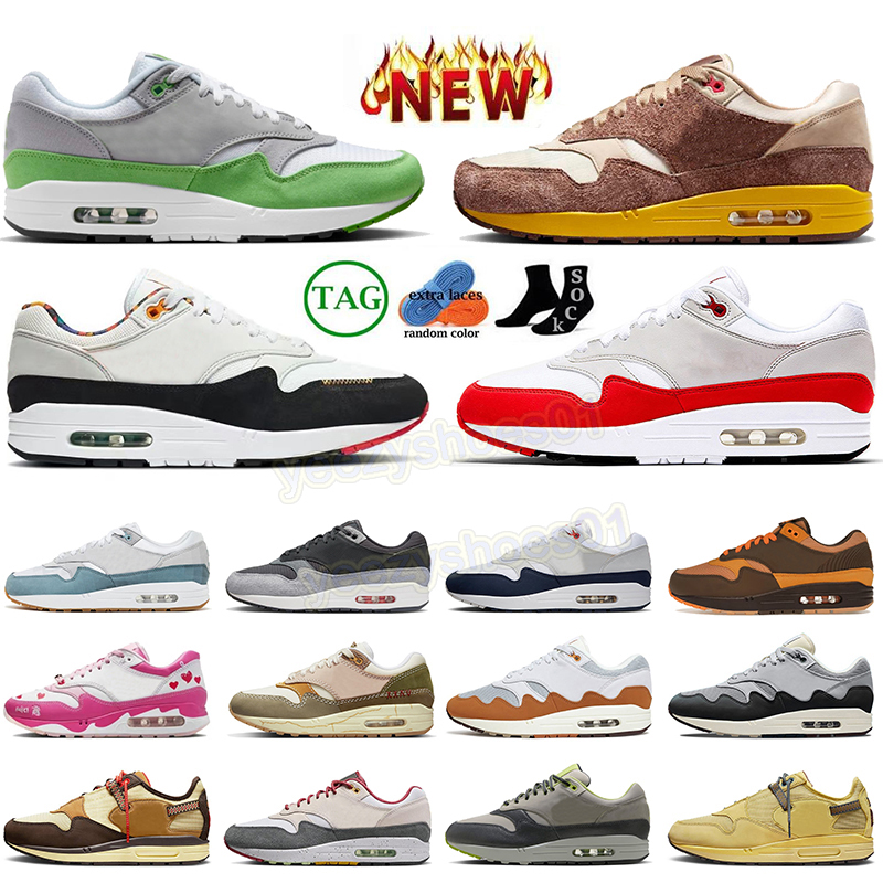 designer cushion og 1 running shoes 1s 87 trainers patta jack one fragment big head origins black white Chlorophyll london men women big size 13 sports sneakers