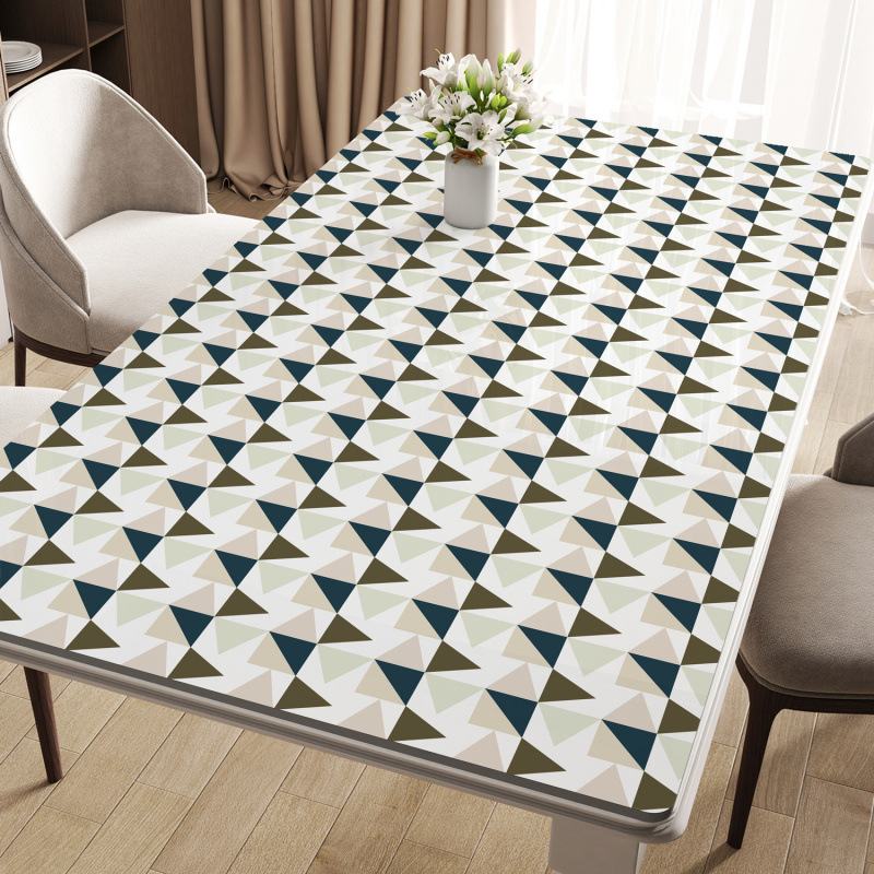 Tablecloth wash-free waterproof, oil-proof and scalding-proof soft glass table mat coffee table tablecloth desktop 6JXA01