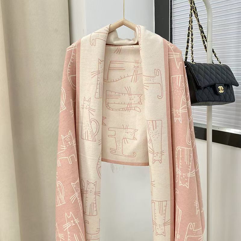 T387 summer shawl spring and autumn outerwear female office nap blanket cover blanket cashmere scarf female cervical vertebrae protection
