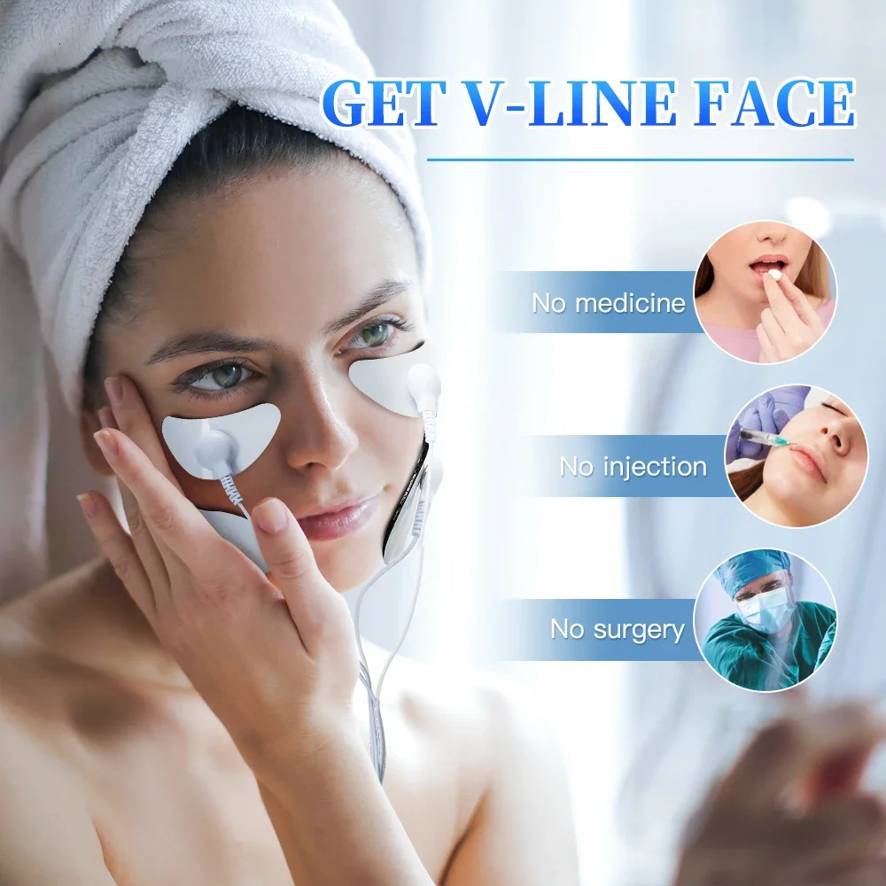 EMS Facial Massager Current Muscle Stimulator Facial Eye Beauty Devic Neck Face Lift Skin Wrinkle 250322