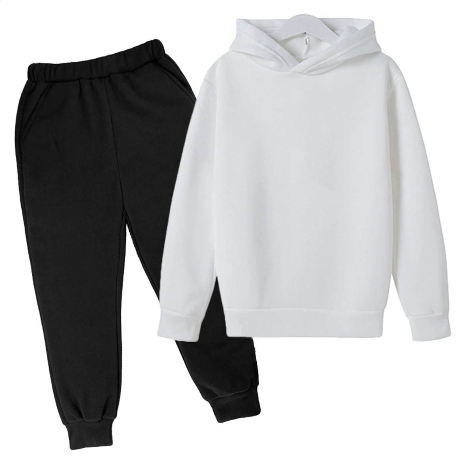Womens top and bottom pants set mens hooded long sleeved womens sports shirt 250325z