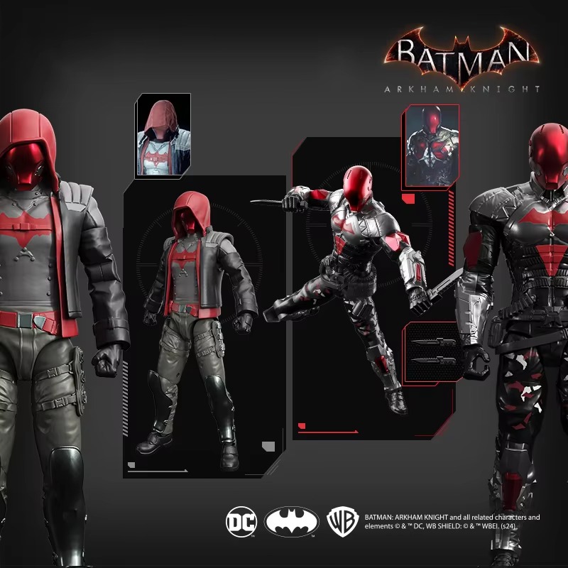 Blind Box Toy New F5 Batman Arkham Knight Deathstroke Action Figures Assembled Model 7style 10cm Action Figures Collection Hobby Model Ornaments Boys 