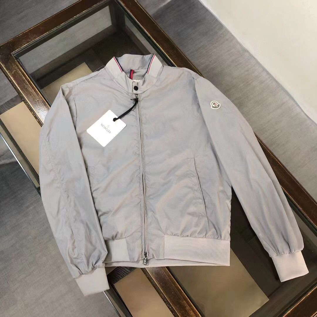M's new thin slim fit men's outdoor casual fashion stand up collar business zipper solid color jacket