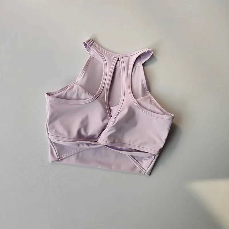 Womens mesh sports bra quick drying yoga suit vest sexy back party pad chest running fitness suitXJ250410