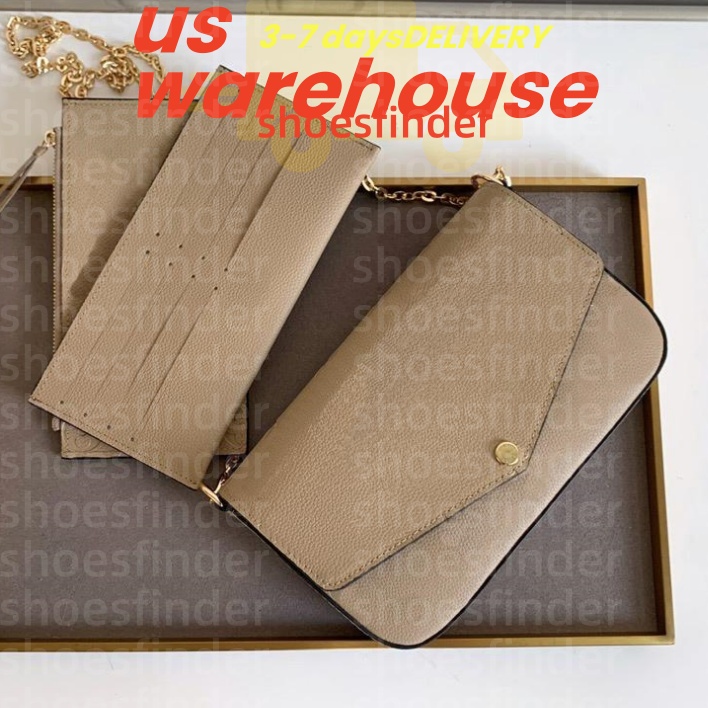 Luxury Designer Bags Handbag Purse Woman Fashion Clutch Purses Grey Embossed Multi Chain Bag corn purse KEY POUCH Keychain makeup crossbody shoulder beach handbag