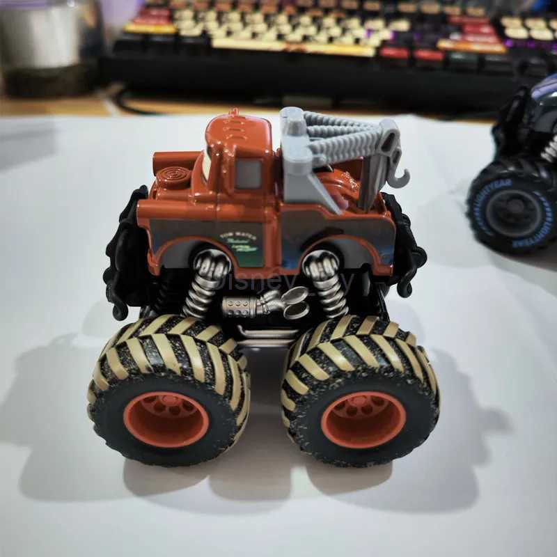 Disney Pixar Big Wheel Off Road Metal Car Lightning McQueen Sheriff Black Storm Jackson Cruz Toy Childrens Christmas Gift Y240331