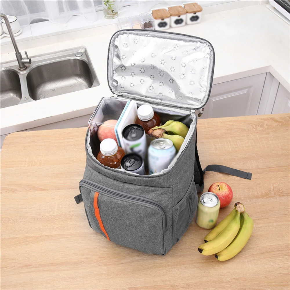 18L Large Capacity Leakproof Cooler Bag Thermal Picnic Cool and Warm Insulated Bag Outdoor Food and Beverage Storage Backpack250325bj
