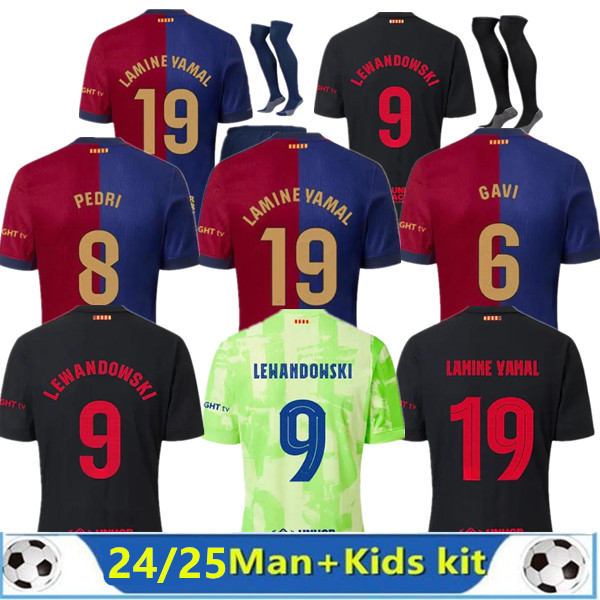 S-4XL 24 25 LAMINE YAMAL Lewandowski soccer jersey OLMO KESSIE GAVI Raphinha FERRAN SENYERA 2024 2025 football shirt kids Kounde men kids kit