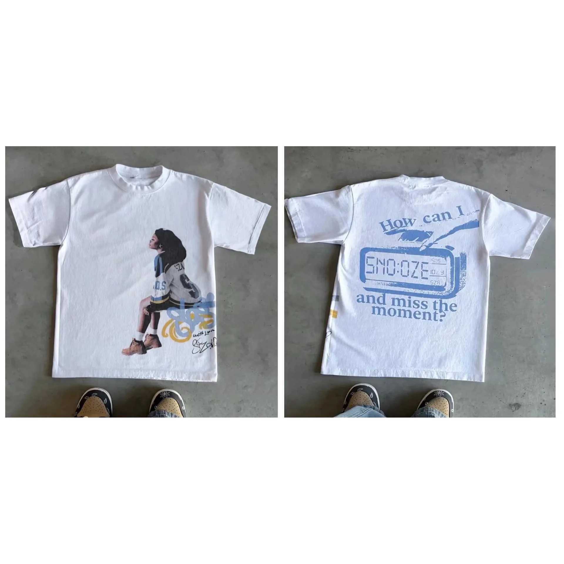 2000s Vintage Casual Girl Print Y2k Womens Tshirts Short Slve O-Neck Strtwear Harajuku Gothic T Crop Top Men ClothesC250331
