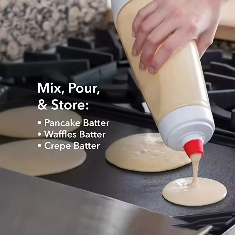 Hand Cranked Batter Mixing Bottle Pastry Dispenser Cream Mixing and Distribution Pot Muffin Mixing Bottle With Scale wll2559