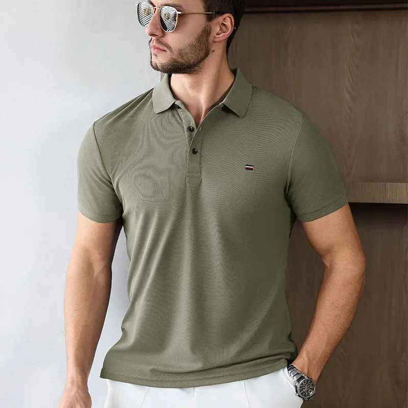 2025 new mens casual fashion embroidered short sleeved polo shirt high-end business summer comfortable paradigm topXJ250331