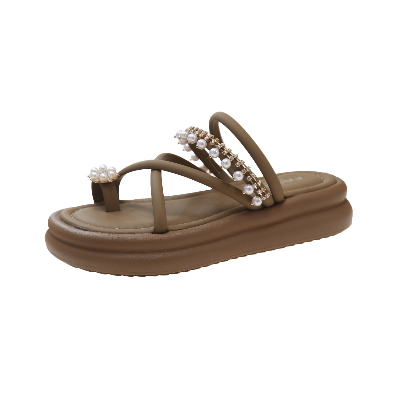 Designer sandal Toed sandals free Shipping Thick soled slippers Women wearing beach sandals outside 2025 hot