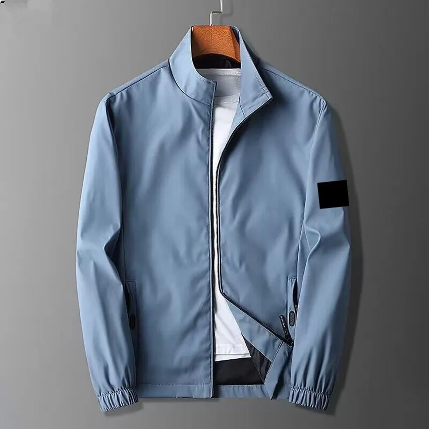 Mens Jackets 26ss Spring Compass Badge Sleeve Patched Stones Women Men Pocket Coat Streetwear Turn Down Collars Windbreakers