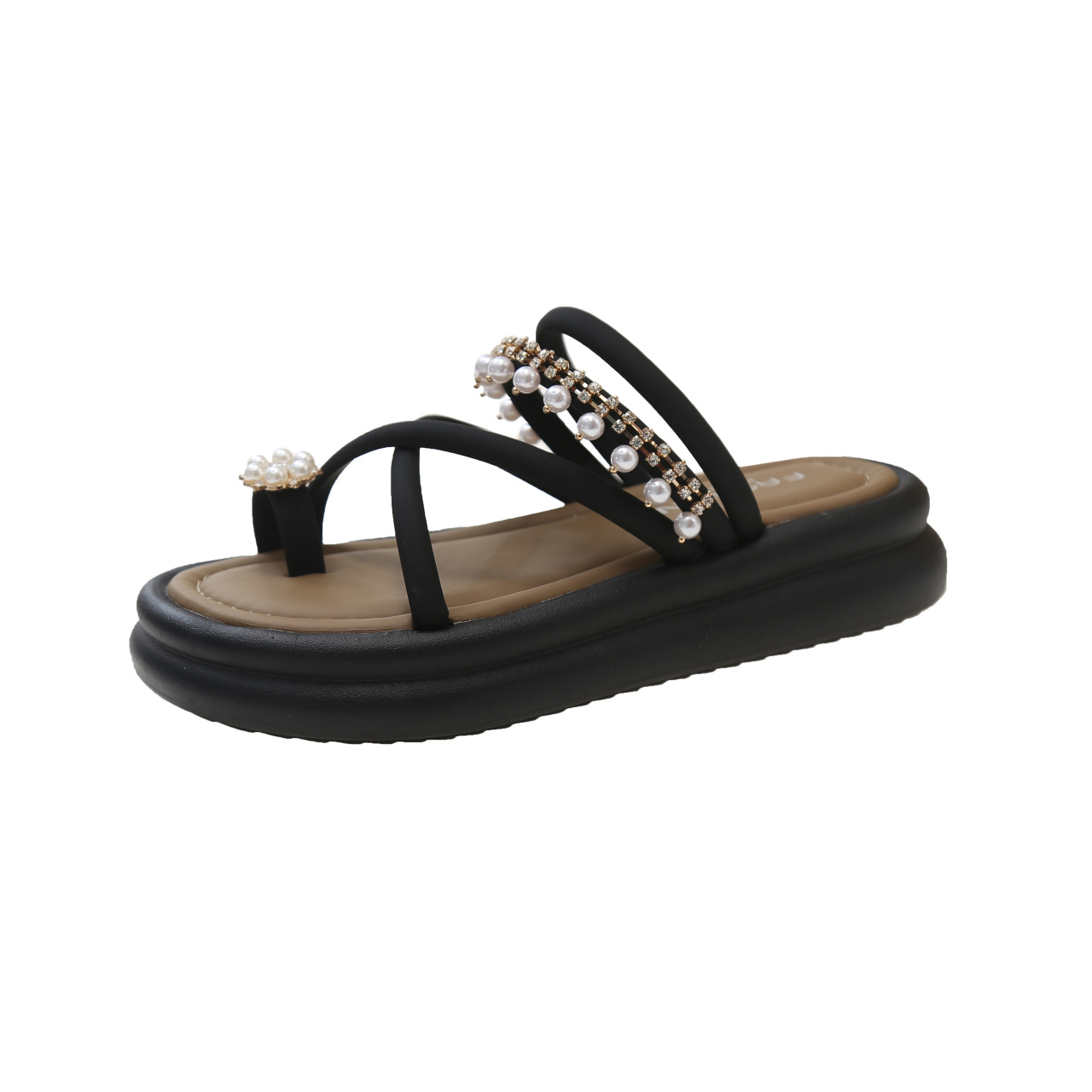Designer sandal Toed sandals free Shipping Thick soled slippers Women wearing beach sandals outside 2025 hot
