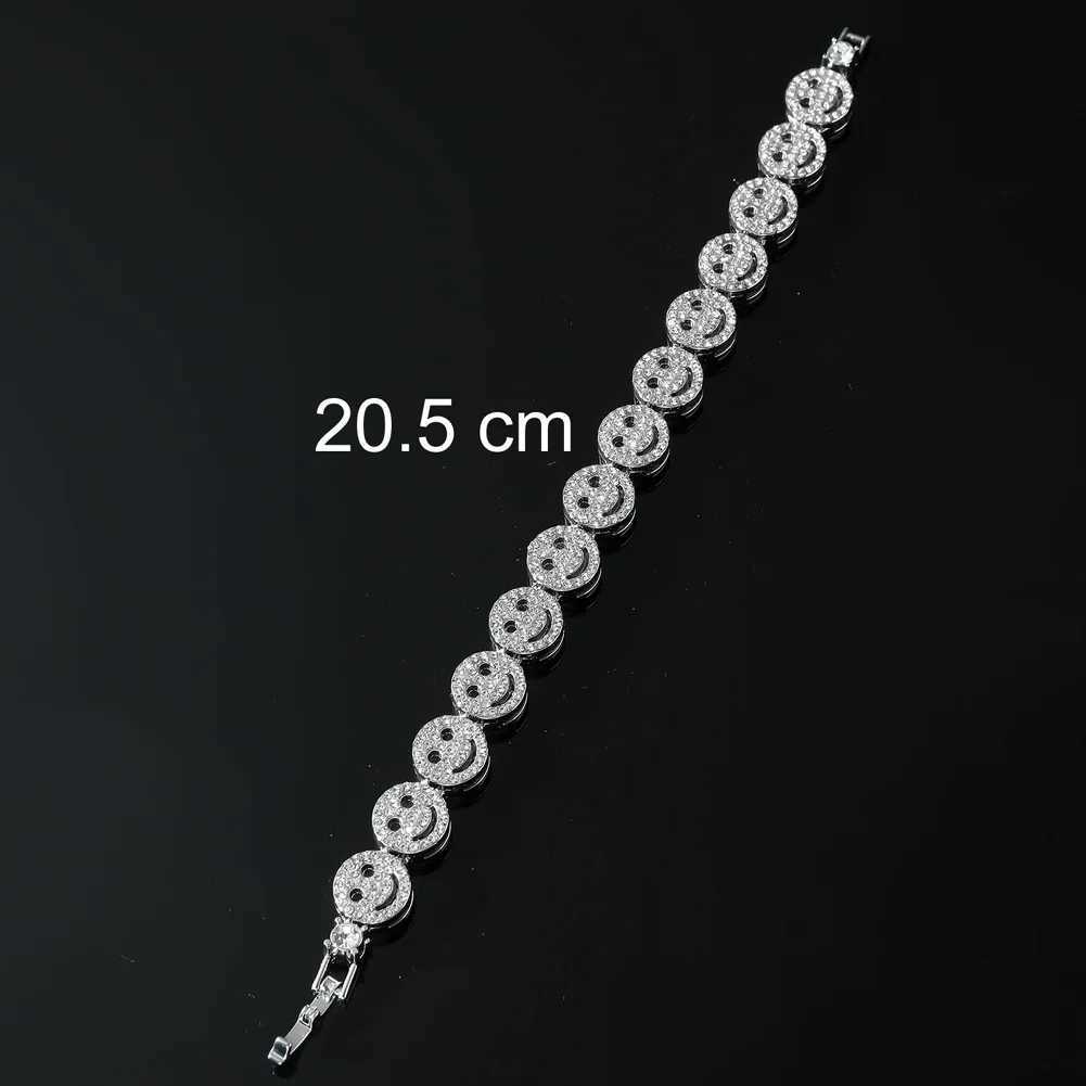 Smile Bracelet Facial Charm Bracelet Womens Hot Fashion Silver Gold Handmade Stainless Steel Cuba Bracelet GiftT250331