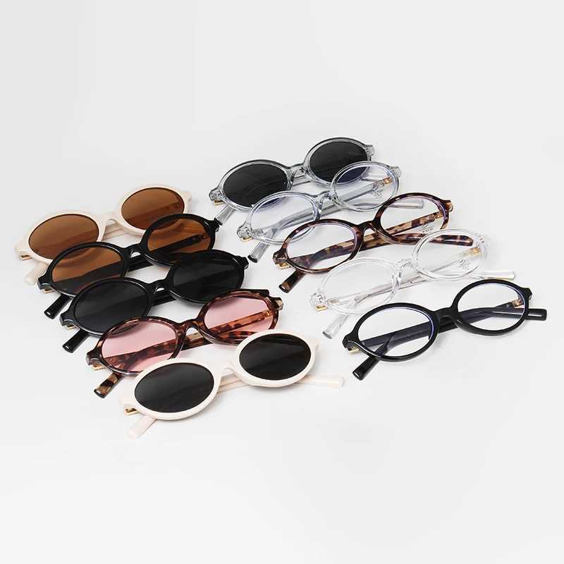 Vintage Sexy Small Oval Womens Sunglasses 2024 New Fashion Leopard Brown Hot Sun Glasses Female Retro Colorful Shade EyeglassC250411