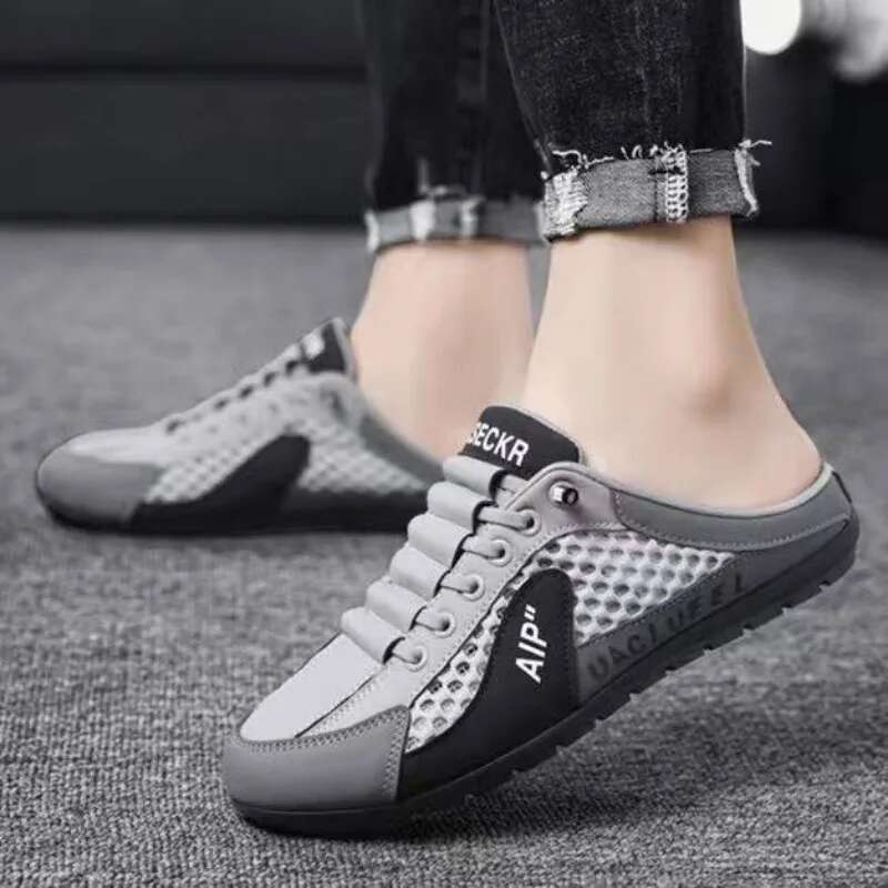 Designer Shoes 2025 Summer New Half Split Soft Bottom Casual Breathable Comfortable Sports Shoes Men's Casual Shoes Bean Shoes Men's Sports 