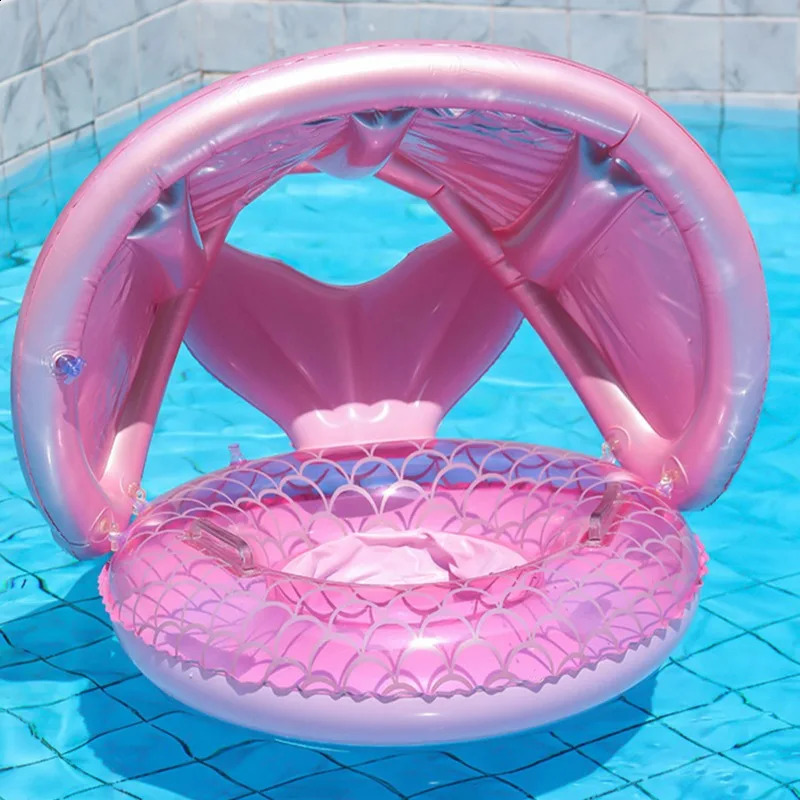 Outdoor water sports childrens swimming ring summer sunshine baby seat with handle pool play floating 250321