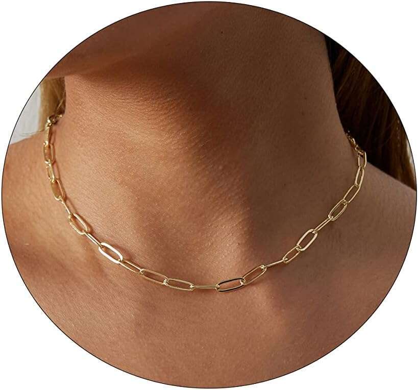 Gold Sier Plated Necklace Delicate Love Heart Pendant k Paperclip Chain Necklaces for Women