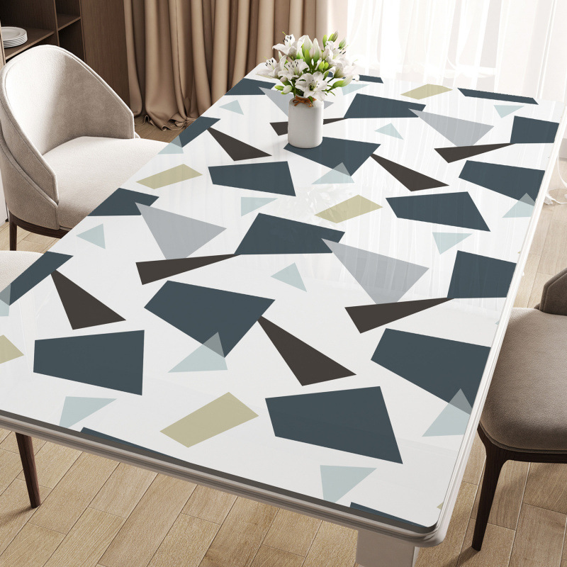 Tablecloth wash-free waterproof, oil-proof and scalding-proof soft glass table mat coffee table tablecloth desktop 6JXA01