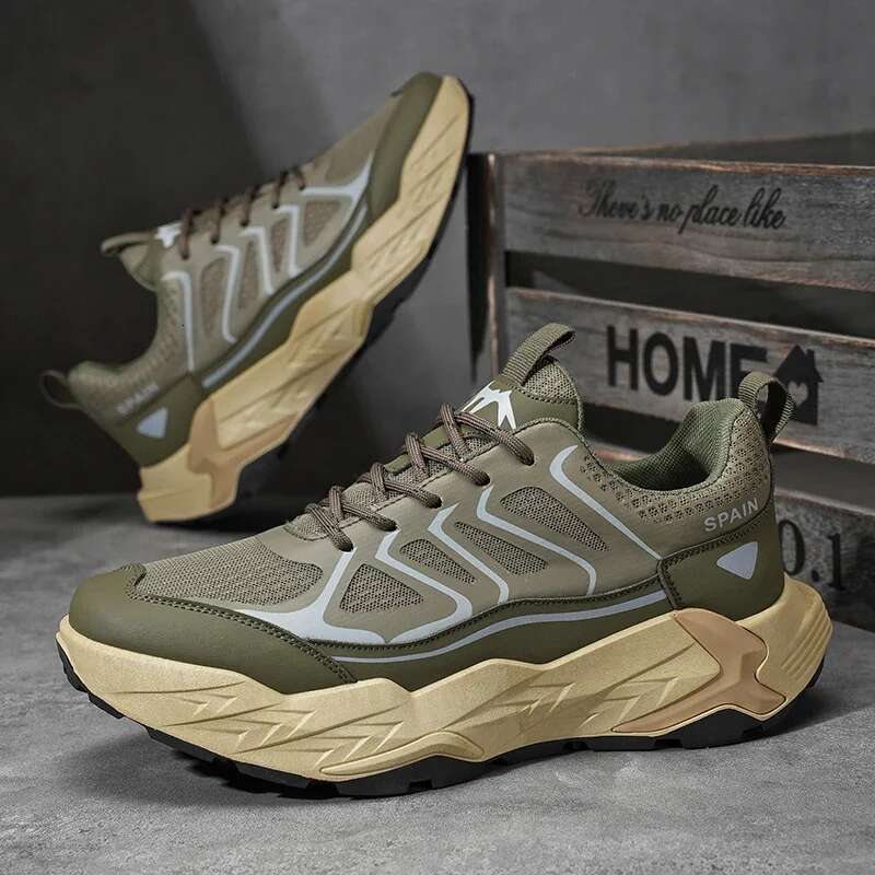 Designer Shoes Thick Soled Breathable Anti Slip Sports Shoes 2025 Spring Men's Hiking And Mountaineering Casual Shoes Fashionable And Comfortable