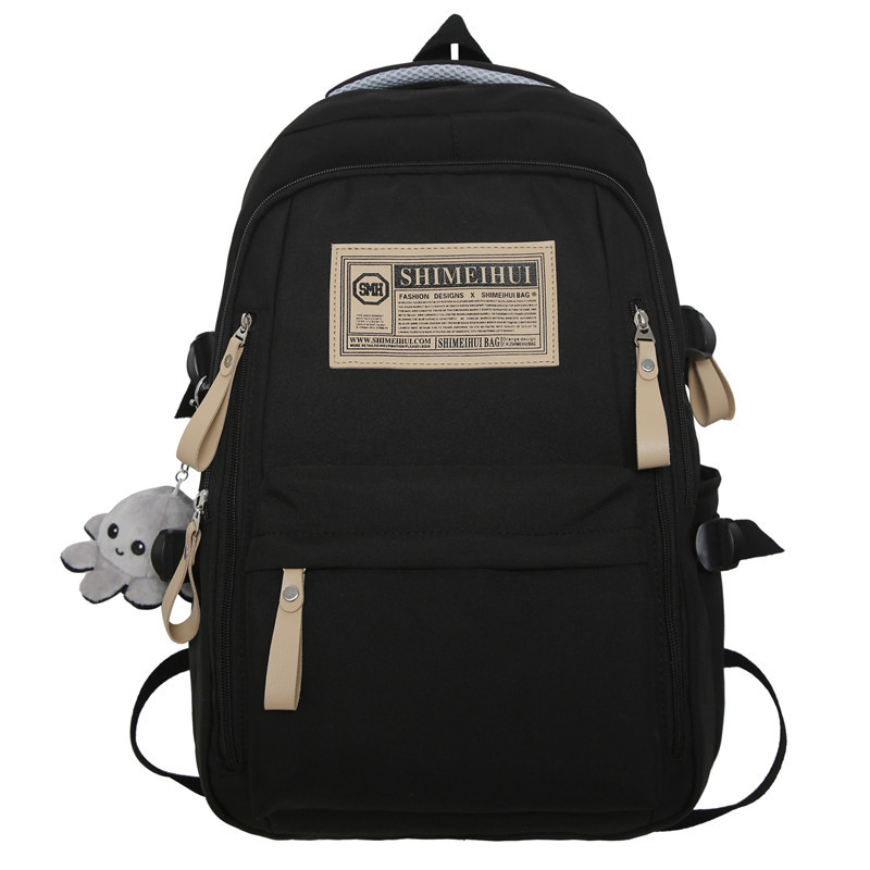 Spring summer simple travel backpack Computer backpack leisure solid color high school backpack large capacity