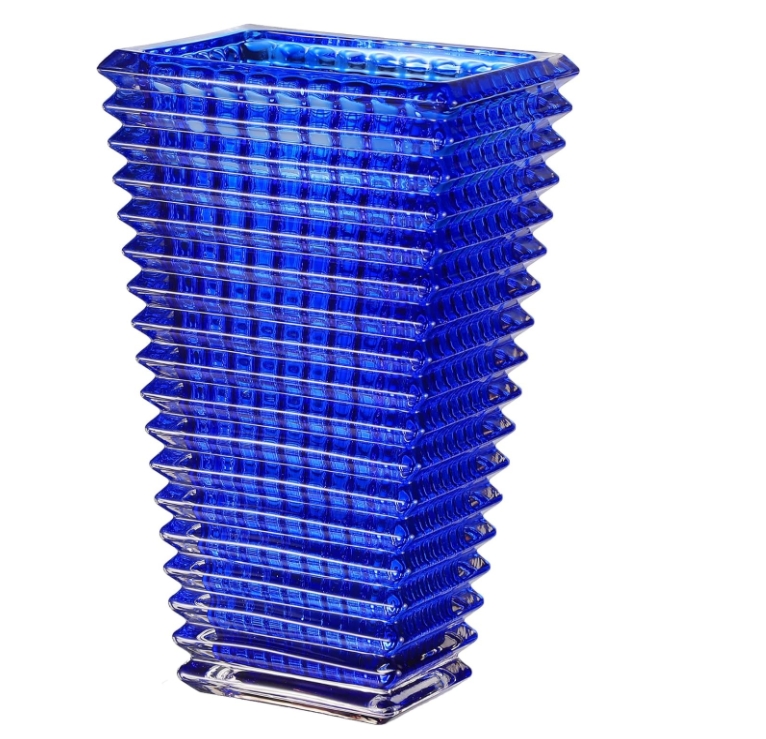 Hzszhome Transparent Crystal Vase Square Edges and Corners Glass Vases Hydroponics Glass Flowers Pots Flower Arrangement Desk Decoration