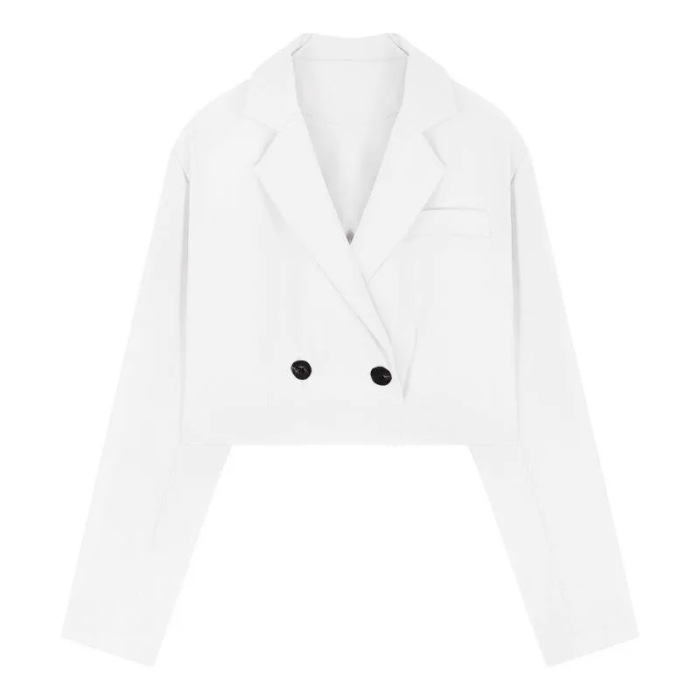 H330Chic Women's Blouses for Students - Trendy Short Suit Tops Ideal for Spring and Fall Seasons