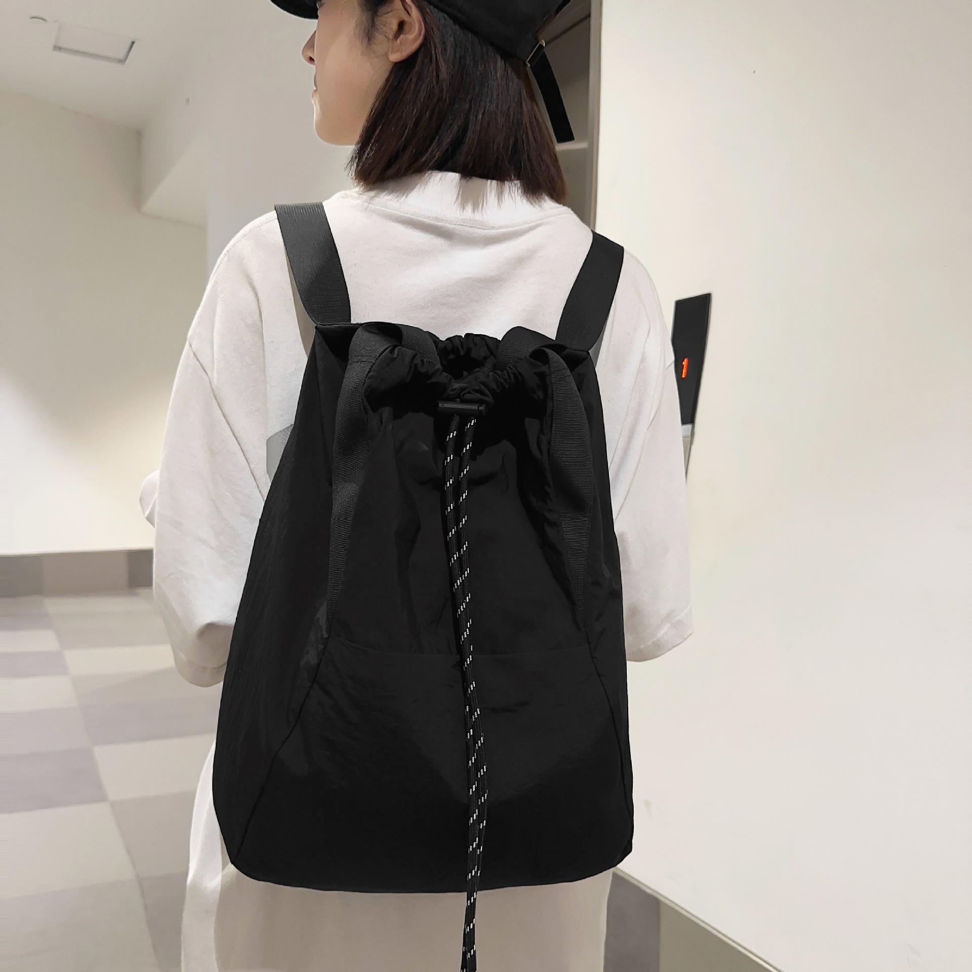 Popular travel backpack casual crossbody bag drawstring bag large capacity backpack