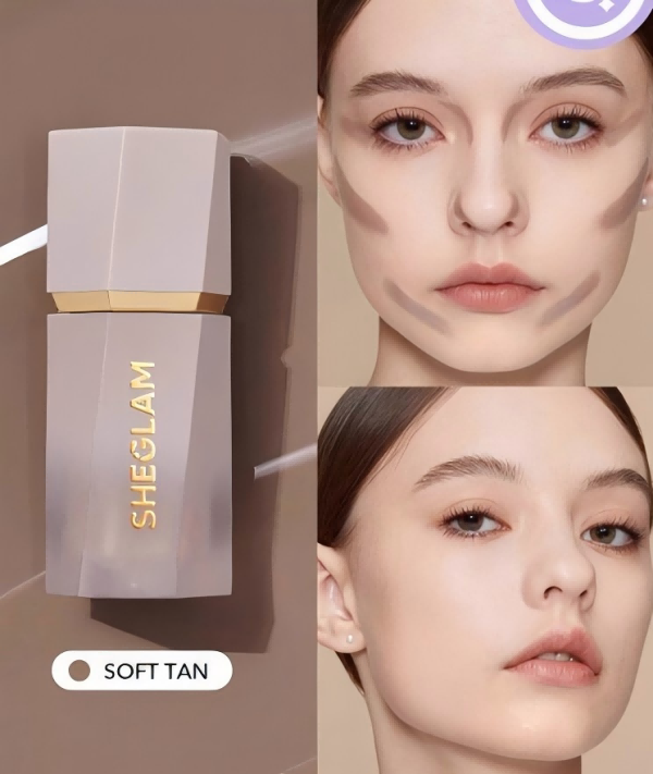 Makeup Sheglam Liquid Contour 5.2ml Highlighters Soft Tan Golden Sun waterproof Face matte Liquid Contour stick