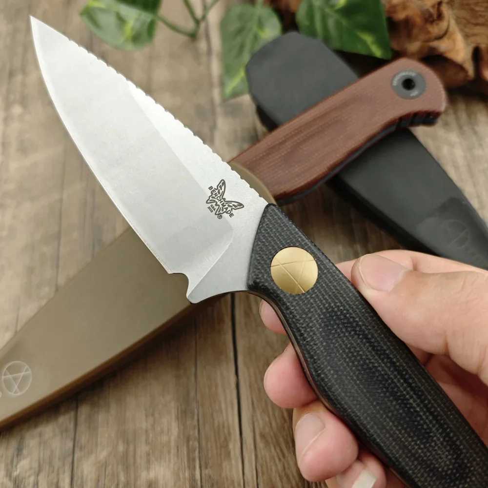 BM-203BT tactical straight blade outdoor multifunctional EDC blade fruit blade kitchen blade barbecue blade D2 blade Y250329