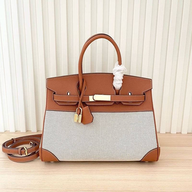 9A Top Designer Tote Bag TOGO TC Handmade Wax Thread Shoulder Bag Luxury Large Capacity Women's Genuine Leather Classic Fashion Color blocked Cross Handbag 30cm