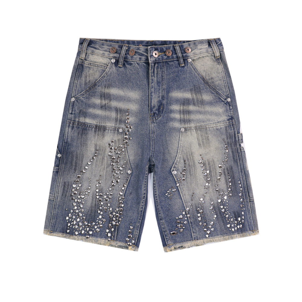 He1225 Mens Denims Shorts Jeans Designer Jean Fashion Distressed Ripped Denims For Men Black Pants