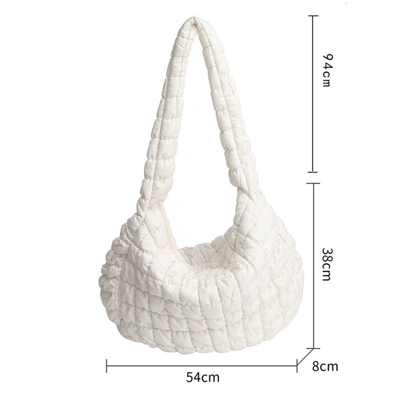 Padding Quilted Tote Bag Quilted Large Capacity Puffer Tote Bag Lightweight Solid Color Crossbody Purse Women Girls 250328