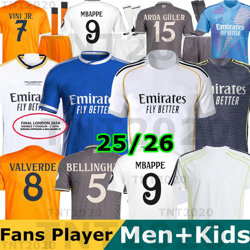 2025 2026 soccer jerseys 24 25 Real 4Th Madridfootball shirt CAMAVINGA Mbappe MODRIC VALVERDE Fourth camiseta men kids uniforms VINI JR BELLINGHAM ARDA GULER