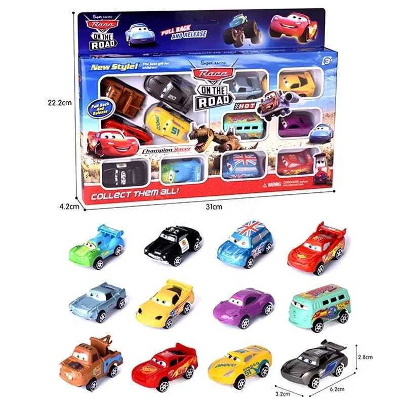 Disney Pixar Cars Back Force Lightning Mcqueen Jackson 6cm Storm Mater Model Car Accompanying Toys Kids Birthday Gifts Y240331