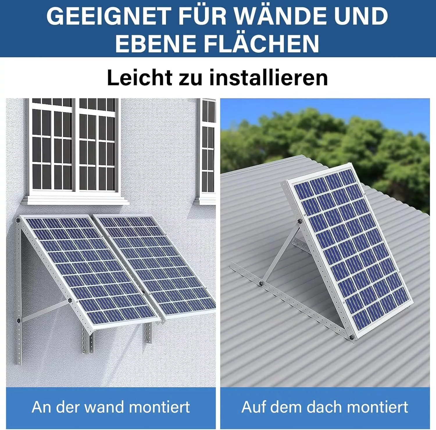 PV Solar Module Bracket Solar Panel Stand Up Up to 104cm Flat Roof DHL
