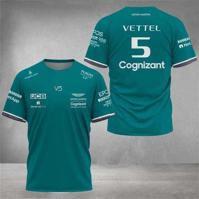 Men's T-Shirts Fashion Aston Martin 3D Printed F1 Team T-shirt Spanish Racing Large Size H25330 8d