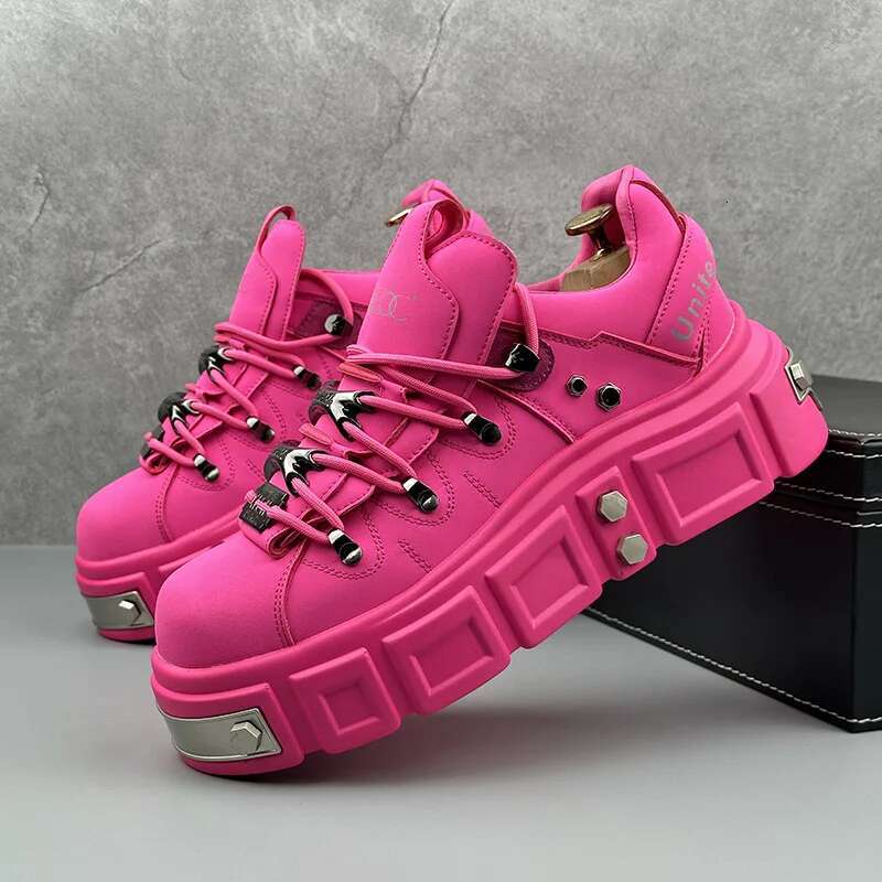 Designer Shoes Original Brand Men's Fashion Thick Soled Sneakers Street Hip Hop Style Fashion Casual Men's Rivet Vulcanized Designer Shoes