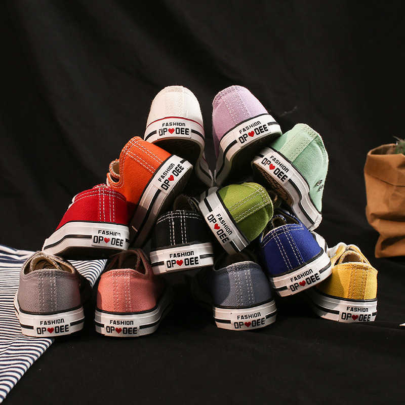 Children's canvas shoes 2025 spring and autumn fashion low-top lace-up boy and girl shoes parent-child shoes casual cloth shoes Y250331